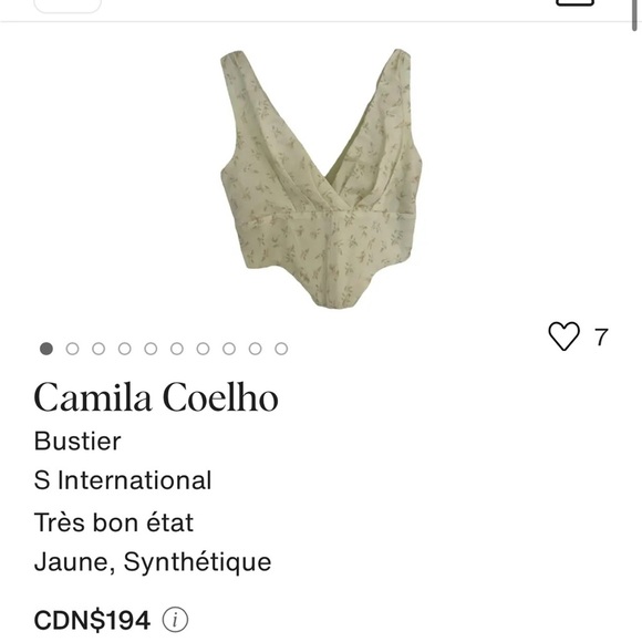 Camila Coelho Floral Women's Corset Top - Light Green - Picture 7 of 7